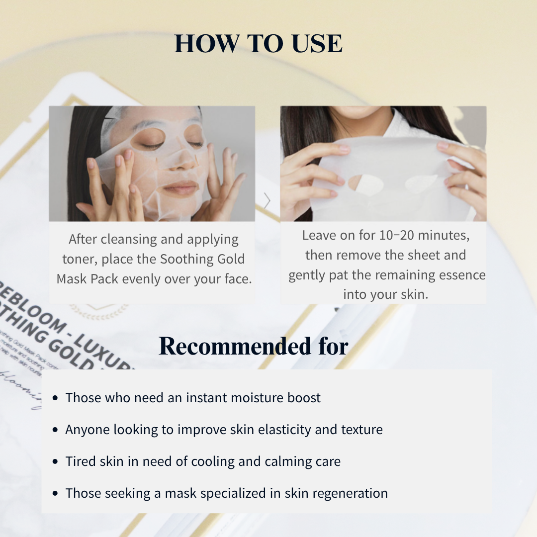 Rebloom Luxury Soothing Gold Mask (25ml*5sheets)