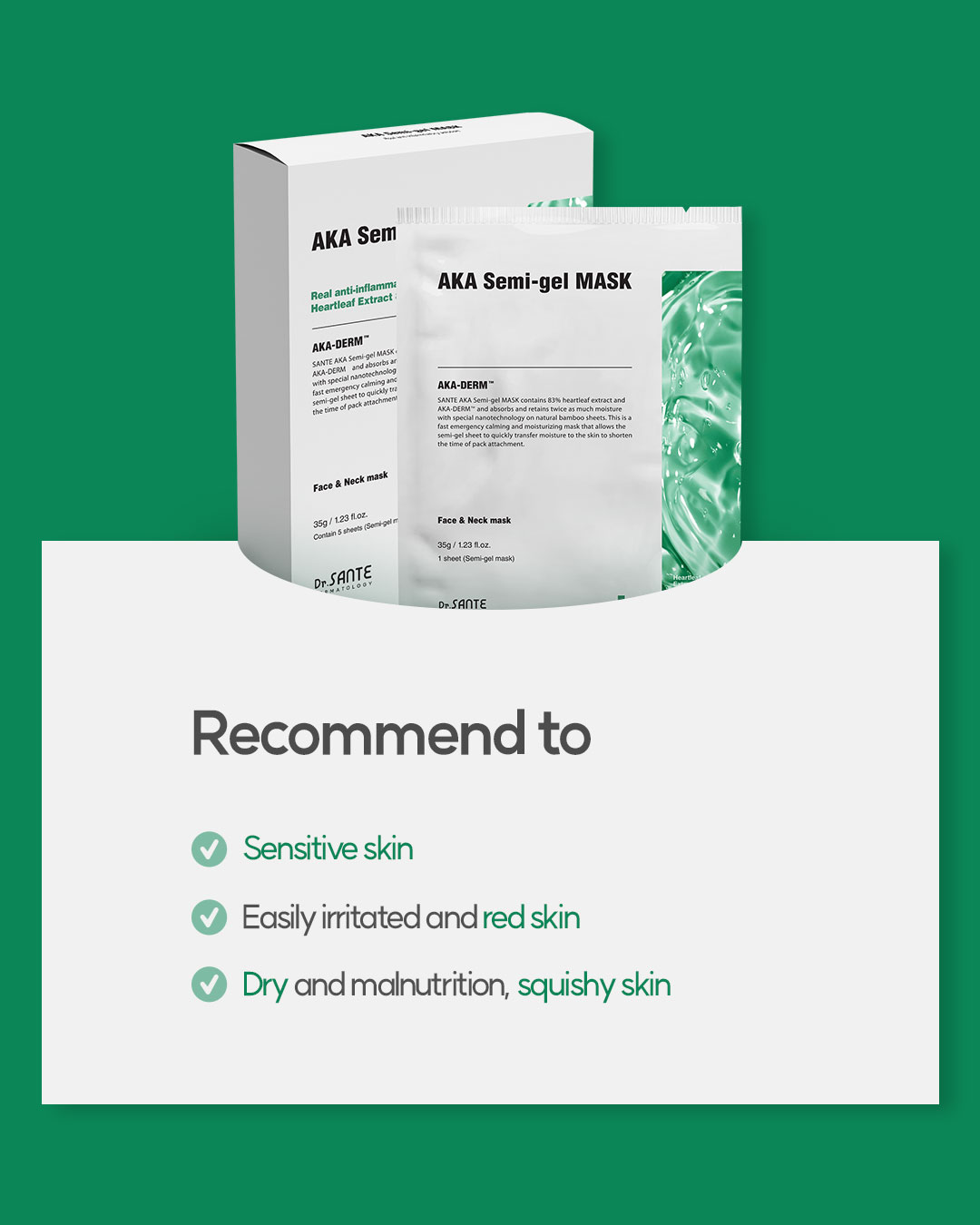 Dr. Sante Artemisia AKA SEMI-GEL MASK (1box/5sheets) - Image 5
