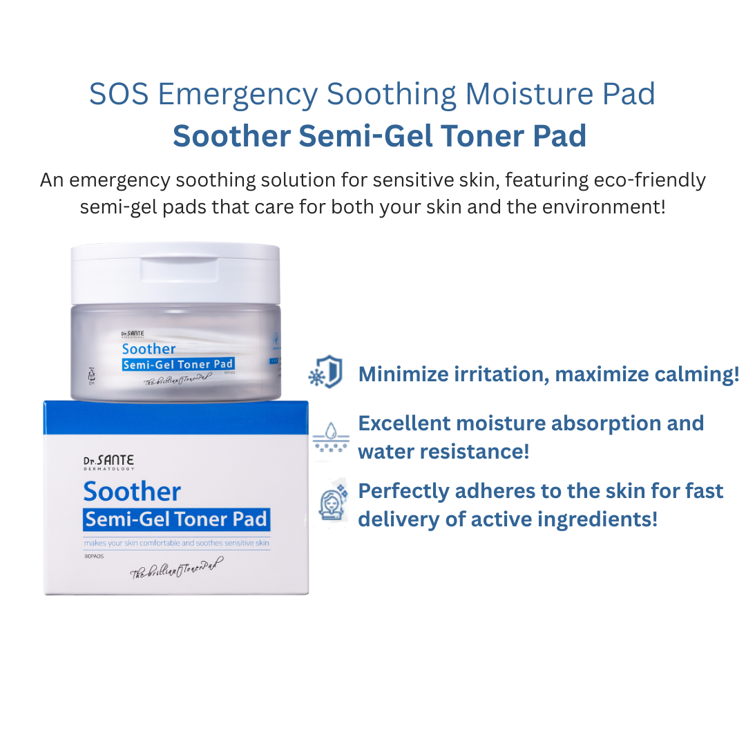 Dr.SANTE Soother Semi-Gel Toner Pad (1box*80Pads)