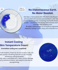 Dr. Sante Azulene Modeling Mask 10 treatment (no.1 8g*10, No.2 80g) Dr. SANTE – KOREA NO.1 AESTHETIC BRAND Since its establishment in 2003, Sante Cosmetic Co., Ltd. has consistently researched and developed the Azulene Soother series for dry skin and the Artemisia AKA series for sensitive skin. It has made e Beautiful skin starts from here. | You’ll hear the difference in your skin – with Dr. SANTE SANTE AZULENE SOOTHER SERIES - AZULENE SOOTHER MODELING PACK Chamomile Flower Water Azulene Formula Instead of purified water, the SANTE Azulene Soother Modeling Pack is formulated with chamomile flower water, a soothing ingredient known for its excellent calming and skin-resting benefits. It delivers deep hydration and comfort to tired, irritated skin. No-Water, Non-Drying Gel Modeling Pack The SANTE Azulene Soother Modeling Pack is a gel-type modeling pack that requires no water. It does not dry out and stays moist until removal, allowing for easy mixing, smooth application, and effortless peel-off. Instant Cooling & Soothing Care – Safe for Sensitive Skin The SANTE Azulene Soother Modeling Pack has completed a total of 11 clinical tests, including an immediate cooling effect test, low-irritation test, sensitive-skin suitability test, and soothing effect test against external irritation. It is a hydrating and calming modeling pack that even sensitive skin can use with confidence. Dr. Sante Azulene Modeling Mask Ingredients: 1.Matricaria Flower Water (79%), Purified Water, Dipropylene Glycol, PEG-75, Glycerin, Arginine, Butylene Glycol, Cellulose Gum, Panthenol, Sodium Chloride, 1,2-Hexanediol, Solanum Melongena (Eggplant) Fruit Extract, Lavandula Angustifolia (Lavender) Flower Extract, Lime Extract, Mangifera Indica (Mango) Fruit Extract, Vanilla Planifolia Fruit Extract, Hamamelis Virginiana (Witch Hazel) Extract, Peony Root Extract, Theobroma Cacao (Cocoa) Extract, Gardenia Florida Fruit Extract, Polyglyceryl-3 Methylglucose Distearate, Sodium Diethylhexyl Sulfosuccinate, PEG-60 Hydrogenated Castor Oil, Hydroxyacetophenone, Caprylic/Capric Triglyceride, Ulmarin, Tetrapotassium Pyrophosphate, Dipotassium Glycyrrhizate, Disodium EDTA, Bisabolol, Fragrance 2.Glucose, Corn Starch, Calcium Sulfate, Matricaria Flower Extract, Betaine, Sodium Hyaluronate, Adenosine, Portulaca Oleracea Extract, Centella Asiatica Extract, Trehalose, Allantoin, Astragalus Membranaceus Root Extract, Aloe Barbadensis Leaf Powder, Potassium Sorbate, Fragrance, Dipotassium Glycyrrhizate