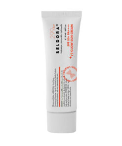 Beldora +V9 Glow Sun Cream (50g) Brightening + Anti-wrinkle SPF 50+ PA ++++ Brightening + Anti-wrinkle + Lightweight Hybrid Sunscreen Formula Beldora +V9 Glow Sun Cream has hybrid sunscreen formula. It provides UV protection with brightening and anti-wrinkle benefits. Leaves the skin with a clear tone and natural glow. Direction : At the last step of skincare, apply evenly to the skin daily before sun exposure. Volume 50ml / 1.69 fl.oz. Cautions For external use only. Avoid contact with eyes. Discontinue use if the product causes redness, swelling, or any irritation. Keep out of reach of children and away from direct sunlight. Made in korea Beldora is a customized bioceutical skincare brand with steadfast commitment to development of safe and high-quality products. Efficacy and safely as Beldora's core values. Focusing on consumer needs, committed to quality products. Bioceatical-functional, safe and customized skin care. Focus- skincare products only. Beldora +V9 Glow Sun Cream Ingredients Water, Dibutyl Adipate, Diethylamino Hydroxybenzoyl Hexyl Benzoate, Ethylhexyl Triazone, Niacinamide, Poly C10-30 Alkyl Acrylate, Polymethylsilsesquioxane, Methyl Glucose Distearate, Tromethamine, Caprylyl Methicone, Ascorbic Acid, Sodium Hyaluronate, Glutathione, Sodium Acrylate/Sodium Acryloyldimethyl Taurate Copolymer, Ammonium Acryloyldimethyl Taurate Copolymer, Sorbitan Sesquioleate, Sorbitan Stearate, Stearic Acid, Polysorbate, Disodium EDTA, Adenosine
