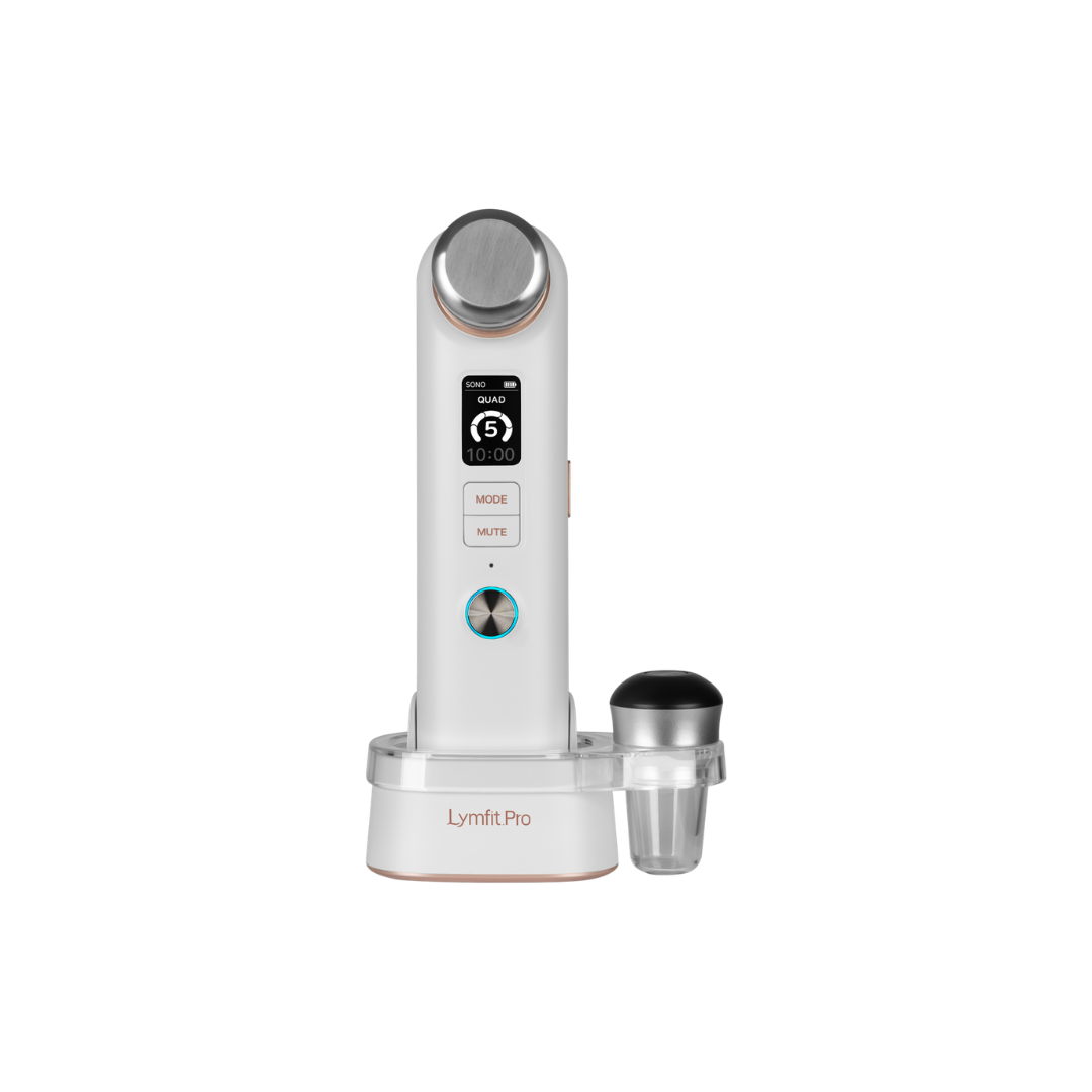 Lymfit.Pro Homecare Device (SONO + HIFIT)+GEL(50g) Elasticity, glow & lifting From daily care to intensive elasticity care all in one device Lymfit. Pro 1 device with 2 heads (SONO / HIFIT) SONO - skin balance care 1•3•10•17MHz 4 frequencies 3Mhz - Massage 10Mhz - Moisture 1•3•10•17 MHz - Quad care Designed for up to 2.5W high output Hydration care, skin texture care, skin radiance care Daily routine HIFIT (Focused Elasticity Care) Elasticity care head (3.0mm) Face care, elasticity care, regular routine 1- week routine / use once every 7~10 days for elasticity care Product Specification Model Name : JHS200B Product Size : W48 x H198 x D57mm Product weight : About 281g SONO weight : About 46g HIFIT weight : About 28g Product Package Size : W170 X H233 X D145mm Product Package Weight : About 1.24kg Product Box Size : W300 x H270 x D190mm Product Box Weight : About 1.61kg Input : DC 5V2A Battery :2400mAh Charging Cable : C-TYPE Charging Time : About 180 minutes Usage Time : About 150 minutes LCD : 1.14inch (135 x 240px) Manufacturer : In Korea